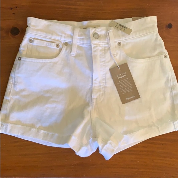 Madewell Pants - NEW Madewell Sz 27 High-Rise White Denim Shorts